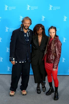 February 14, 2026, Berlin, Germany: Alain Gomis, Katy Correa and DÃ¢â‚¬â ¢Joho Kouadio pose during the photocall for Dao at the 76th Berlin International Film Festival (Berlinale) in Berlin. The festival runs from Feb. 12 to 22, 2026. Berlin Germany - ZUMAf146 20260214_zip_f146_016 Copyright: xRouzbehxFouladix