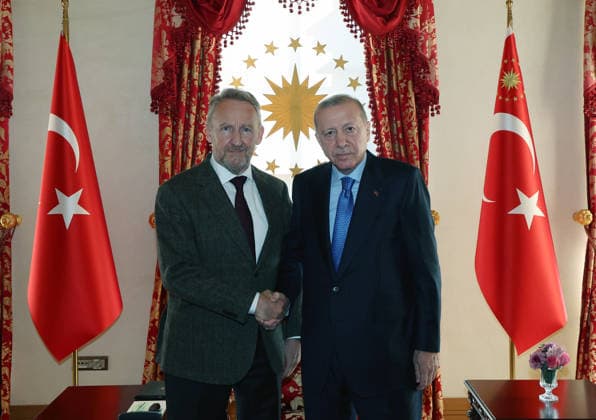 Recep Tayyip Erdogan - Bakir Izetbegovic meeting in Istanbul ISTANBUL, TURKIYE - FEBRUARY 14: (----EDITORIAL USE ONLY - MANDATORY CREDIT - TURKISH PRESIDENCY MURAT CETINMUHURDAR HANDOUT - NO MARKETING NO ADVERTISING CAMPAIGNS - DISTRIBUTED AS A SERVICE TO CLIENTS----) Turkish President Recep Tayyip Erdogan (R) meets with Bakir Izetbegovic (L), the leader of the main Bosnian political party, the Party of Democratic Action in Istanbul, Turkiye on February 14, 2026. Tur Presidency Murat Cetinmuhurdar Anadolu Istanbul Turkey. Editorial use only. Please get in touch for any other usage.  Copyright: x2026xAnadoluxTurxPresidency MuratxCetinmuhurdarx