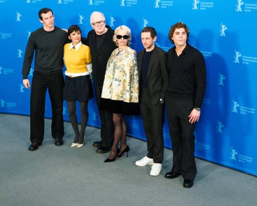 Photocall for Rosebush Pruning , Grand Hyatt Berlin, Berlin, Germany Callum Turner, Tracy Letts, Pamela Anderson, Jamie Bell and Lukas Gage poses at the Photocall for Rosebush Pruning during Berlinale (Berlin Film Festival) at Grand Hyatt Berlin, Berlin, , Germany on 14 February 2026., Credit:Julie Edwards Avalon Copyright: xJuliexEdwardsx xAvalonx 1074973063