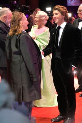 Tricia Tuttle, Pamela Anderson und Lukas Gage bei der Premiere des Kinofilms Rosebush Pruning auf der Berlinale 2026 76. Internationale Filmfestspiele Berlin im Berlinale Palast. Berlin, 14.02.2026