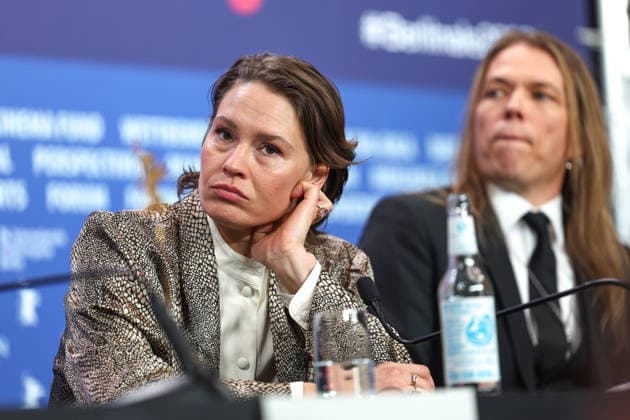 February 14, 2026, Berlin, Brandenburg, Germany: The 76 Berlinale Film Festival is taking place in Berlin from February 12 to 22, 2026. Nightborn film press conference. Seidi Haarla and Eicca Toppinen during the press conference. Berlin Germany - ZUMAt227 20260214_zip_t227_019 Copyright: xMarinaxTakimotox