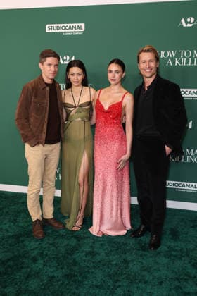 Los Angeles Special Screening Of A24 s How To Make A Killing Topher Grace, Jessica Henwick, Margaret Qualley and Glen Powell at the Los Angeles Special Screening Of A24 s How To Make A Killing held at AMC The Grove 14 on February 14, 2026 in Beverly Grove, Los Angeles, California, United States., Credit:Xavier Collin Avalon USA, Los Angeles  Copyright: xXavierxCollinx xAvalonx 1075168167
