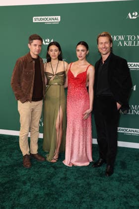 Los Angeles Special Screening Of A24 s How To Make A Killing Topher Grace, Jessica Henwick, Margaret Qualley and Glen Powell at the Los Angeles Special Screening Of A24 s How To Make A Killing held at AMC The Grove 14 on February 14, 2026 in Beverly Grove, Los Angeles, California, United States., Credit:Xavier Collin Avalon USA, Los Angeles  Copyright: xXavierxCollinx xAvalonx 1075168190