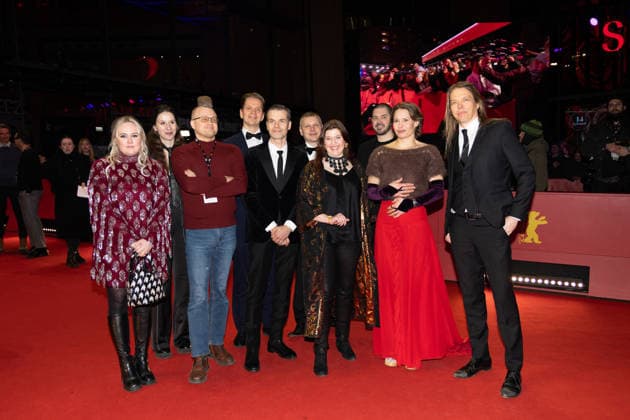 February 14, 2026, Berlin, Brandenburg, Germany: The 76 Berlinale Film Festival is taking place in Berlin from February 12 to 22, 2026. Nightborn film red carpet. Ilja Rautsi; Ilja Rautsi; Daniel Kuitunen; Hanna Bergholm; Seidi Haarla; Eicca Toppinen attended the opening Red Carpet Berlin Germany - ZUMAt227 20260214_zip_t227_024 Copyright: xMarinaxTakimotox
