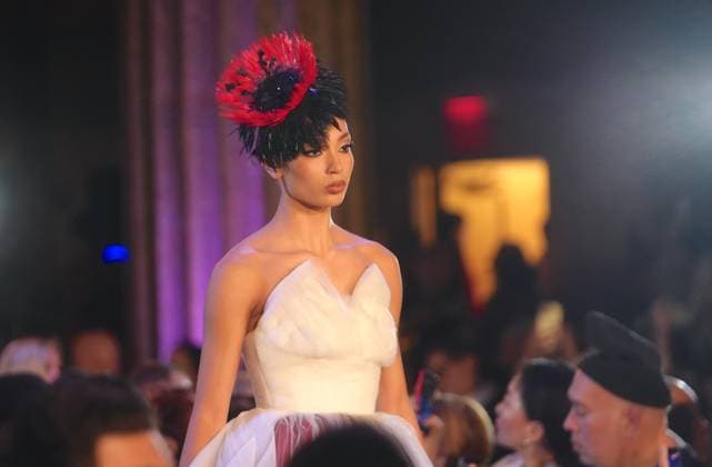 Malan Breton FW2026 Collection Song of the Winter Siren during NYFW NEW YORK, UNITED STATES - FEBRUARY 14: A model presents a creation from designer Malan Breton Autumn Winter 2026 collection, titled Song of the Winter Siren , during New York Fashion Week on Saturday, February 14, 2026, at the Leman Ballroom in Manhattan’s Financial District, New York City, United States. Selcuk Acar Anadolu New York United States. Editorial use only. Please get in touch for any other usage.  Copyright: x2026xAnadoluxSelcukxAcarx