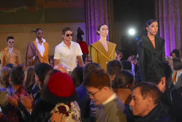 Malan Breton FW2026 Collection Song of the Winter Siren during NYFW NEW YORK, UNITED STATES - FEBRUARY 14: Models present the creation from designer Malan Breton Autumn Winter 2026 collection, titled Song of the Winter Siren , during New York Fashion Week on Saturday, February 14, 2026, at the Leman Ballroom in Manhattan’s Financial District, New York City, United States. Selcuk Acar Anadolu New York United States. Editorial use only. Please get in touch for any other usage.  Copyright: x2026xAnadoluxSelcukxAcarx