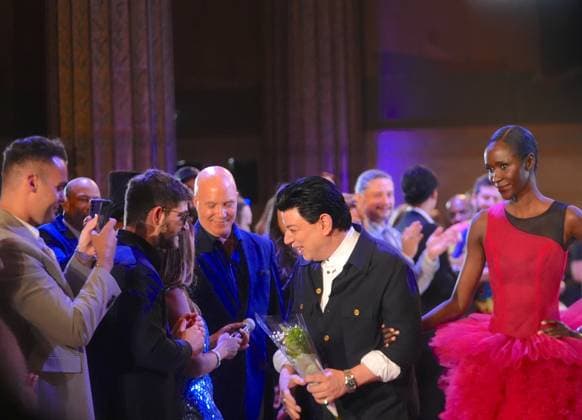 Malan Breton FW2026 Collection Song of the Winter Siren during NYFW NEW YORK, UNITED STATES - FEBRUARY 14: Designer Malan Breton (2nd R) presents his Autumn Winter 2026 collection, titled Song of the Winter Siren , during New York Fashion Week on Saturday, February 14, 2026, at the Leman Ballroom in Manhattan’s Financial District, New York City, United States. Selcuk Acar Anadolu New York United States. Editorial use only. Please get in touch for any other usage.  Copyright: x2026xAnadoluxSelcukxAcarx