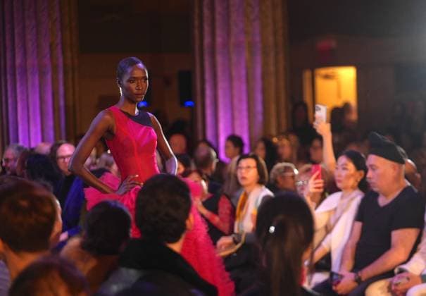 Malan Breton FW2026 Collection Song of the Winter Siren during NYFW NEW YORK, UNITED STATES - FEBRUARY 14: A model presents a creation from designer Malan Breton Autumn Winter 2026 collection, titled Song of the Winter Siren , during New York Fashion Week on Saturday, February 14, 2026, at the Leman Ballroom in Manhattan’s Financial District, New York City, United States. Selcuk Acar Anadolu New York United States. Editorial use only. Please get in touch for any other usage.  Copyright: x2026xAnadoluxSelcukxAcarx