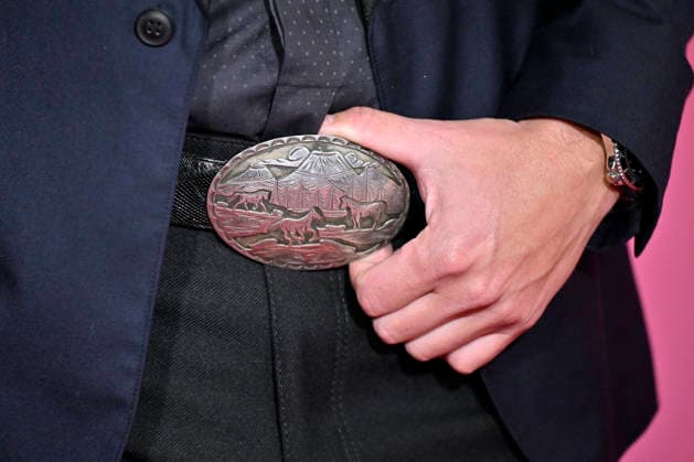 Feb. 14, 2026 - Las Vegas, Nevada, U.S. - Singer Drake Milligan, belt buckle detail, attends the annual Keep Memory Alive Power of Love gala benefit for the Cleveland Clinic Lou Ruvo Center for Brain Health at MGM Grand Garden Arena on February 14, 2026 in Las Vegas, Nevada. Las Vegas USA - ZUMAbk3_ 20260214_zaf_bk3_004 Copyright: xDavidxBeckerx
