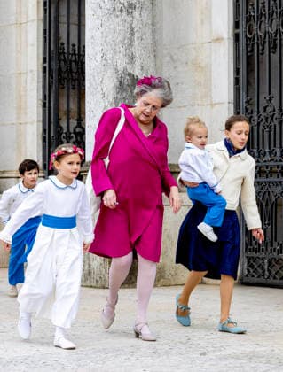 14-02-2026 Portugal Wedding of Princess Leopoldine Eleonore Therese Marie von and zu Liechtenstein and Bruno Walter Pedrosa Joao at the Estrela Basilica in Lisbon, Portugal. Prince and Princess Gundakar of Liechtenstein, parents of Princess Leopoldina Â  Copyright: xPPEx