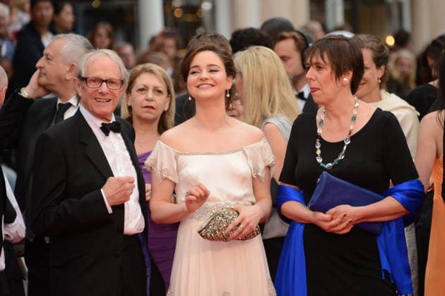 French Entertainment News - May 22, 2014 May 22, 2014 - Cannes, France - CANNES, FRANCE - MAY 22: (L-R) Robbie Ryan, guest, Rebecca O Brien, director Ken Loach, Simone Kirby, Barry Ward, Aisling Franciosi and Paul Laverty attend the Jimmy s Hall premiere. Copyright: xFrederickxInjimbertx