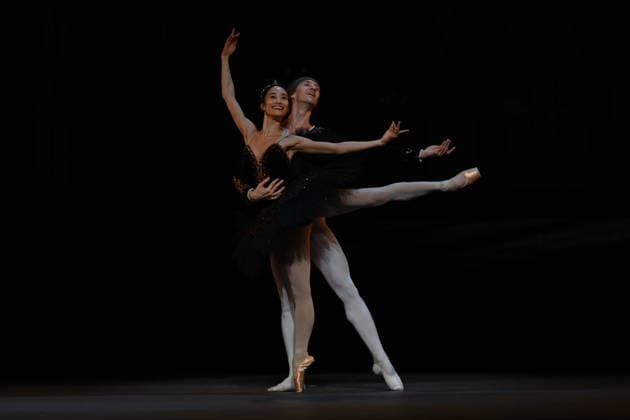 . 15 02 2026. London, United Kingdom. Ballet dancers rehearsing for the 20th anniversary Ballet Icons Gala at the London Coliseum. The gala features an International cast of ballet stars from the worldÕs most prestigious companies, including The Royal Ballet, La Scala, American Ballet Theatre, New York City Ballet and the Paris Opera Ballet.  xHowardxJonesx xi-Imagesx IIM-26572-0008