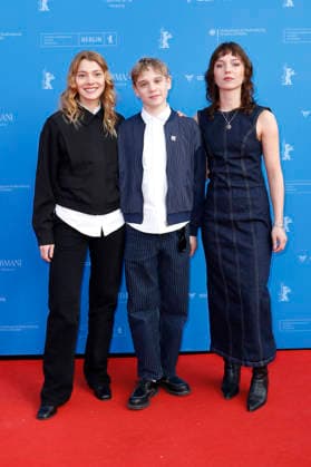 Livia Lamers, Finn Vogels und Celeste Holsheimer bei der Premiere des Kinofilms A Family auf der Berlinale 2026 76. Internationale Filmfestspiele Berlin im Zoo Palast. Berlin, 15.02.2026