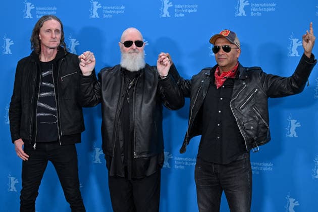 76th Berlin Film Festival Photocall The Ballad Of Judas Priest Sam Dunn, Rob Halford, Tom Morello attending the photocall of the movie The Ballad Of Judas Priest during 76th Berlin International Film Festival in Berlin, Germany on 15 February 2026. Photo by Julien Reynaud APS-Medias ABACAPRESS.COM Berlin  Copyright: xReynaudxJulien APS-Medias ABACAx