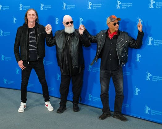 Photocall for The Ballad of Judas Priest , Grand Hyatt Berlin, Berlin, Germany Sam Dunn, Rob Halford and Tom Morello poses at the Photocall for The Ballad of Judas Priest during Berlinale (Berlin Film Festival) at Grand Hyatt Berlin, Berlin, , Germany on 15 February 2026., Credit:Julie Edwards Avalon  Copyright: xJuliexEdwardsx xAvalonx 1075352561