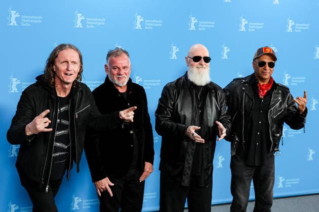 Berlin Berlinale, 76. internationale Filmfestspiele Berlin 2026 Photo Call THE BALLAD OF JUDAS PRIEST Sam Dunn (Regisseur Director) Scot McFadyen Rob Halford (Protagonist) Tom Morello (Regisseur Director) Berlinale, 76. internationale Filmfestspiele Berlin 2026, 15.02.2026 Copyright: xEibner-Pressefoto RogerxBuerkex EP_RBE
