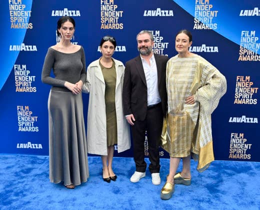 Eva Victor, Catalina Rojter, Mark Ceryak and Adele Romanski attend the 41st annual Film Independent Spirit Awards at the Hollywood Palladium in Los Angeles on Sunday, February 15, 2026.  LAP20260215561 JIMxRUYMEN