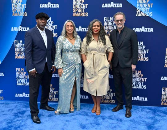 Nikon Kwantu, Geeta Gandbhir, Alisa Payne and Sam Bisbee attend the 41st annual Film Independent Spirit Awards at the Hollywood Palladium in Los Angeles on Sunday, February 15, 2026.  LAP20260215563 JIMxRUYMEN