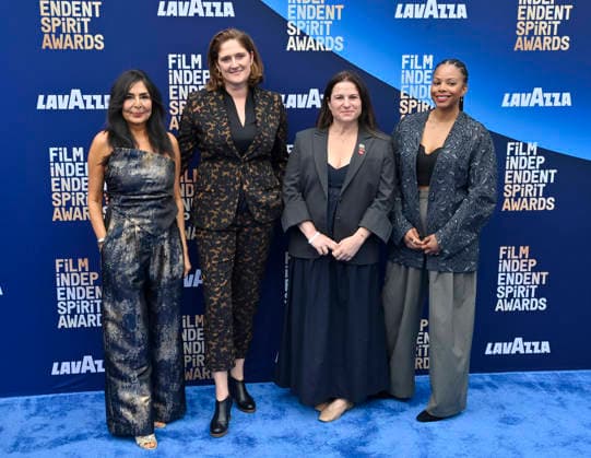 Yvonne Russo, Caroline Waterlow, Amy Kaufman and Jihan Robinson attend the 41st annual Film Independent Spirit Awards at the Hollywood Palladium in Los Angeles on Sunday, February 15, 2026.  LAP20260215573 JIMxRUYMEN