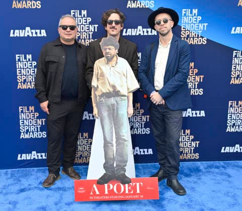 Manuel Ruiz Montealegre, Simón Mesa Soto and Juan Sarmiento Grisales attend the 41st annual Film Independent Spirit Awards at the Hollywood Palladium in Los Angeles on Sunday, February 15, 2026.  LAP20260215545 JIMxRUYMEN