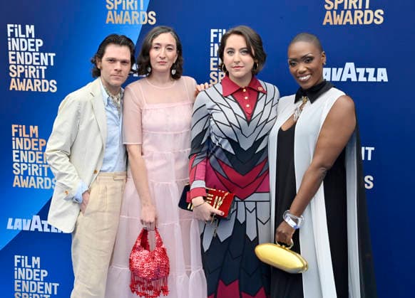 Matthew Thurm, Alexandra Byer, Sarah Friedland and Carolyn Michelle attend the 41st annual Film Independent Spirit Awards at the Hollywood Palladium in Los Angeles on Sunday, February 15, 2026.  LAP20260215549 JIMxRUYMEN