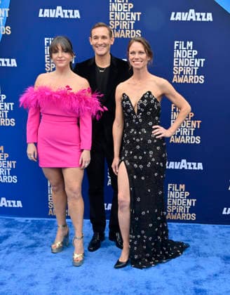 Megan Falley, Ryan White and Jessica Hargrave attend the 41st annual Film Independent Spirit Awards at the Hollywood Palladium in Los Angeles on Sunday, February 15, 2026.  LAP20260215590 JIMxRUYMEN