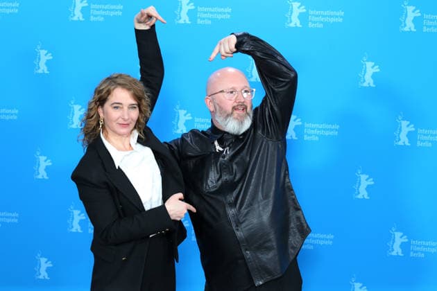 February 15, 2026, Berlin, Germany: Belgian director Anke Blonde and Belgian screenwriter Angelo Tijssens pose for a photo call for the film Dust during the 76th Berlin International Film Festival (Berlinale), which is Europe s first major film festival of the year, in Berlin. The festival runs from February 12 to 22, 2026. Berlin Germany  - ZUMAf146 20260215_zip_f146_048 Copyright: xRouzbehxFouladix