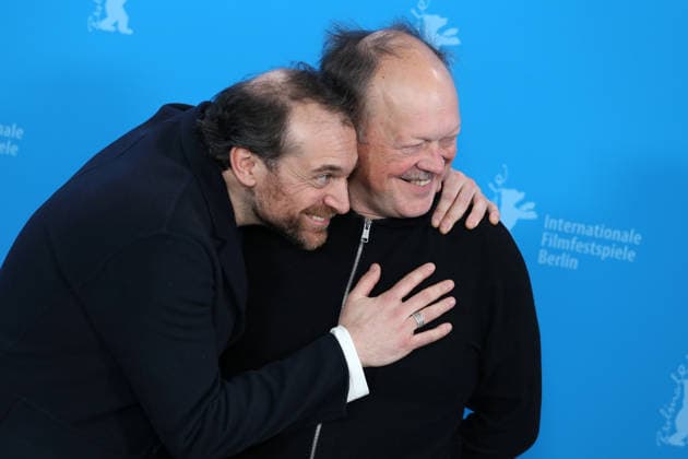 February 15, 2026, Berlin, Germany: French actor Arieh Worthalter and Belgian actor Jan Hammenecker pose for a photo call for the film Dust during the 76th Berlin International Film Festival (Berlinale), which is Europe s first major film festival of the year, in Berlin. The festival runs from February 12 to 22, 2026. Berlin Germany - ZUMAf146 20260215_zip_f146_052 Copyright: xRouzbehxFouladix