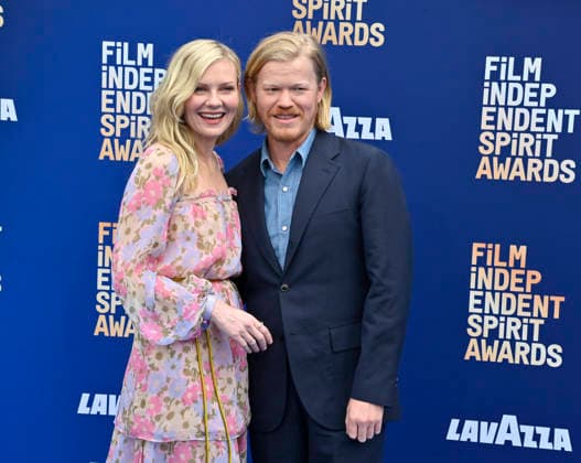 Kirsten Dunst and Jesse Plemons attend the 41st annual Film Independent Spirit Awards at the Hollywood Palladium in Los Angeles on Sunday, February 15, 2026.  LAP20260215669 JIMxRUYMEN