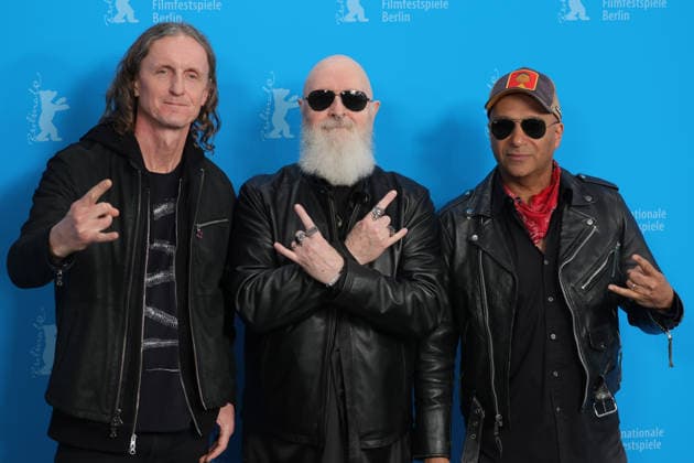 February 15, 2026, Berlin, Germany: Sam Dunn, Rob Halford and Tom Morello pose at the photocall of The Ballad Of Judas Priest during the 76th Berlinale International Film Festival at Hotel Hyatt in Berlin, Germany, on 15 February 2026. Photo: Berlin Germany - ZUMAm179 20260215_zep_m179_010 Copyright: xAlecxMichaelx