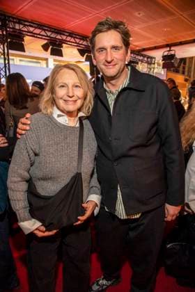 Maren Kroymann und Sebastian Schwarz zu Gast auf dem NRW Empfang auf der 76.Berlinale 2026 in der Vertretung des Landes Nordrhein-Westfalen beim Bund,am Sonntag 15.02.2026 in Berlin Berlin Deutschland