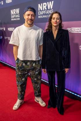 Fahri YardÄ±m und Anja Knauer zu Gast auf dem NRW Empfang auf der 76.Berlinale 2026 in der Vertretung des Landes Nordrhein-Westfalen beim Bund,am Sonntag 15.02.2026 in Berlin Berlin Deutschland