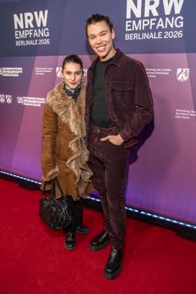 Romina Kueper und Helge Mark Lodder zu Gast auf dem NRW Empfang auf der 76.Berlinale 2026 in der Vertretung des Landes Nordrhein-Westfalen beim Bund,am Sonntag 15.02.2026 in Berlin Berlin Deutschland