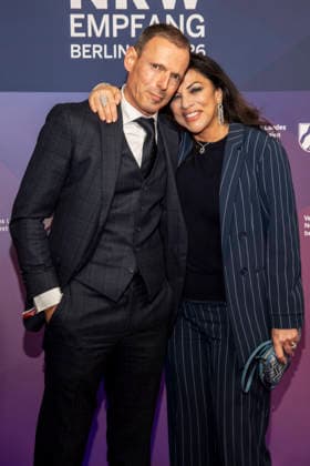 Michael Zechbauer und Alice Brauner zu Gast auf dem NRW Empfang auf der 76.Berlinale 2026 in der Vertretung des Landes Nordrhein-Westfalen beim Bund,am Sonntag 15.02.2026 in Berlin Berlin Deutschland