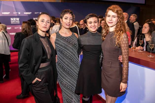 Lena Kalisch, Lydia Georgantzi und Luise Aschenbrenner zu Gast auf dem NRW Empfang auf der 76.Berlinale 2026 in der Vertretung des Landes Nordrhein-Westfalen beim Bund,am Sonntag 15.02.2026 in Berlin Berlin Deutschland