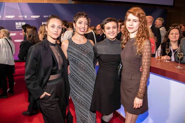 Lena Kalisch, Lydia Georgantzi und Luise Aschenbrenner zu Gast auf dem NRW Empfang auf der 76.Berlinale 2026 in der Vertretung des Landes Nordrhein-Westfalen beim Bund,am Sonntag 15.02.2026 in Berlin Berlin Deutschland