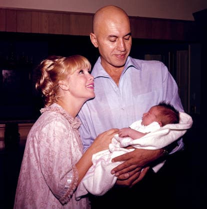 RECORD DATE NOT STATED Barbara Eden at home with husband Michael Ansara and son Matthew Ansara, 1965. EDITORIAL USE ONLY  Copyright: x