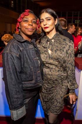 Dela Dabulamanzi und Pegah Ferydoni zu Gast auf dem NRW Empfang auf der 76.Berlinale 2026 in der Vertretung des Landes Nordrhein-Westfalen beim Bund,am Sonntag 15.02.2026 in Berlin Berlin Deutschland