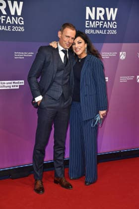 Michael Zechbauer mit Ehefrau Alice Brauner beim NRW-Empfang bei den 76. Internationalen Filmfestspielen in Berlin 150226