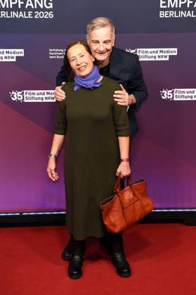 Heinrich Schafmeister mit Ehefrau Jutta Schafmeister beim 23. NRW Empfang des Landes NRW und der Film- und Medienstiftung NRW im Rahmen der Berlinale 2026 in der Vertretung des Landes Nordrhein-Westfalen. Berlin, 15.02.2026