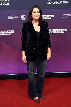 Düzen Tekkal beim 23. NRW Empfang des Landes NRW und der Film- und Medienstiftung NRW im Rahmen der Berlinale 2026 in der Vertretung des Landes Nordrhein-Westfalen. Berlin, 15.02.2026