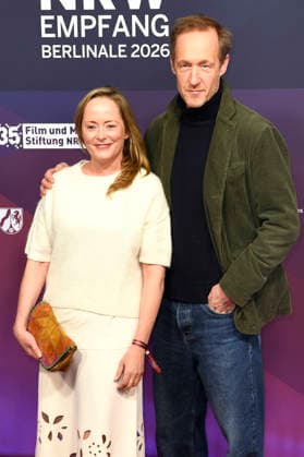 Silke Bodenbender und Stephan Kampwirth beim 23. NRW Empfang des Landes NRW und der Film- und Medienstiftung NRW im Rahmen der Berlinale 2026 in der Vertretung des Landes Nordrhein-Westfalen. Berlin, 15.02.2026