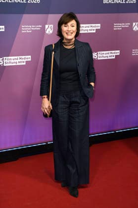 Sandra Maischberger beim 23. NRW Empfang des Landes NRW und der Film- und Medienstiftung NRW im Rahmen der Berlinale 2026 in der Vertretung des Landes Nordrhein-Westfalen. Berlin, 15.02.2026