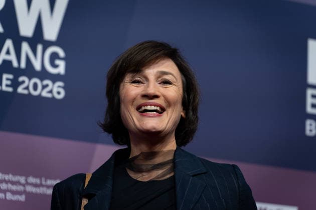 23. NRW-Empfang, Berlinale, Sandra Maischberger, Fernsehmoderatorin 23. NRW-Empfang, Berlinale, Landesvertretung, Berlin, Sandra Maischberger, Fernsehmoderatorin Berlin Berlin GER