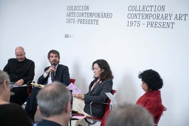 Presentation of the renewed Colección Arte Contemporáneo 1975 presente at the Reina Sofia Museum The Minister of Culture, Ernest Urtasun 2d , during the presentation of the renewed Colección Arte Contemporáneo 1975 presente 50 anos de historia del arte desde Espana, at the Museo Nacional Centro de Arte Reina Sofia, on February 16, 2026, in Madrid Spain The collection, whose presentation has been remodeled and occupies the fourth floor of the Sabatini Building, tells the history of art from Spain over the last 50 years, from the beginning of the Transition to the present day 16 FEBRUARY 2026 Fernando Sá Madrid Madrid Madrid Spain  Copyright: xFernandoxSanchezx 7297397