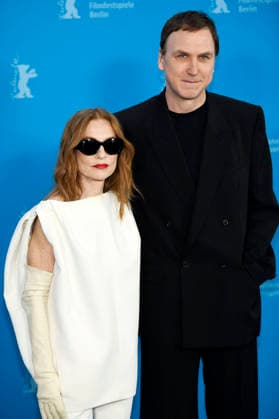 Isabelle Huppert und Lars Eidinger beim Photocall zum Kinofilm Die Blutgräfin The Blood Countess auf der Berlinale 2026 76. Internationale Filmfestspiele Berlin im Hotel Grand Hyatt. Berlin, 16.02.2026