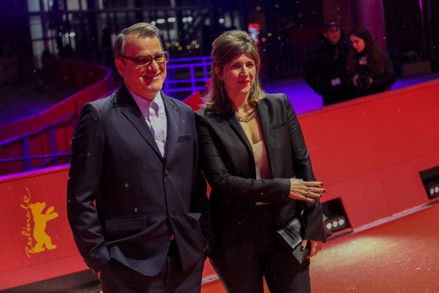 February 16, 2026, Berlin, Germany: Hungarian director Kornel Mundruczo (L) and Hungarian screenwriter Kata Weber attend the screening of At the Sea during the 76th Berlin International Film Festival, in Berlin. The 76th Berlinale runs from 12 to 22 February 2026. Berlin Germany - ZUMAf146 20260216_zip_f146_048 Copyright: xRouzbehxFouladix