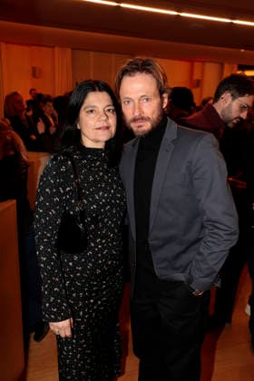 Jasmin Tabatabai und Andreas Pietschmann bei der Verleihung vom Ritterorden fuer Kunst und Literatur im Rahmen der Berlinale Soiree Francaise du Cinema in der Franzoesischen Botschaft am 16.02.2026 in Berlin Berlinale Soiree Francaise 2026- Verleihung vom Chevalier Orden