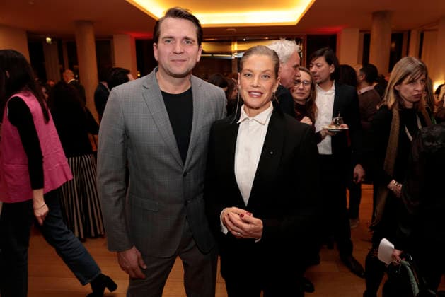 Pierre Kiwitt und Marie Baeumer bei der Verleihung vom Ritterorden fuer Kunst und Literatur im Rahmen der Berlinale Soiree Francaise du Cinema in der Franzoesischen Botschaft am 16.02.2026 in Berlin Berlinale Soiree Francaise 2026- Verleihung vom Chevalier Orden