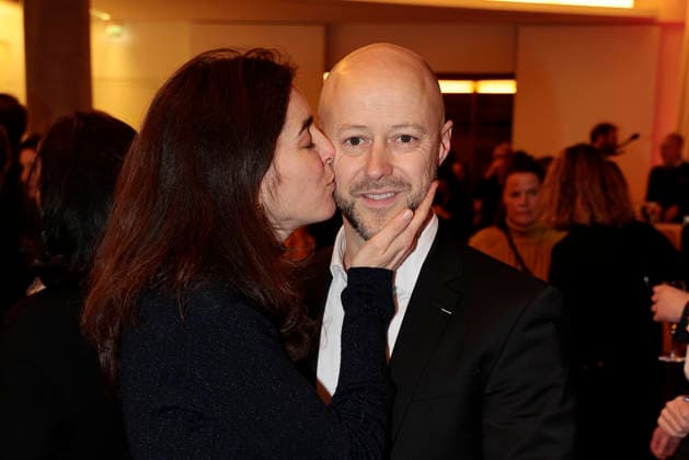 Aurelie Bros und Fabian Gasmia bei der Verleihung vom Ritterorden fuer Kunst und Literatur im Rahmen der Berlinale Soiree Francaise du Cinema in der Franzoesischen Botschaft am 16.02.2026 in Berlin Berlinale Soiree Francaise 2026- Verleihung vom Chevalier Orden